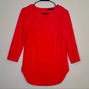 Tibi Red 3/4 Sleeve Round Hem Blouse - Women’s Size M